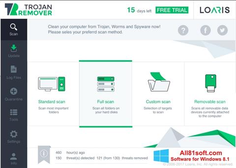 Screenshot Loaris Trojan Remover for Windows 8.1