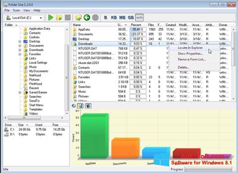Screenshot Folder Size for Windows 8.1