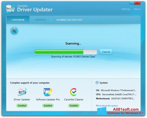 Screenshot Carambis Driver Updater for Windows 8.1