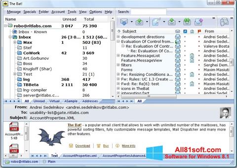 Screenshot The Bat! for Windows 8.1