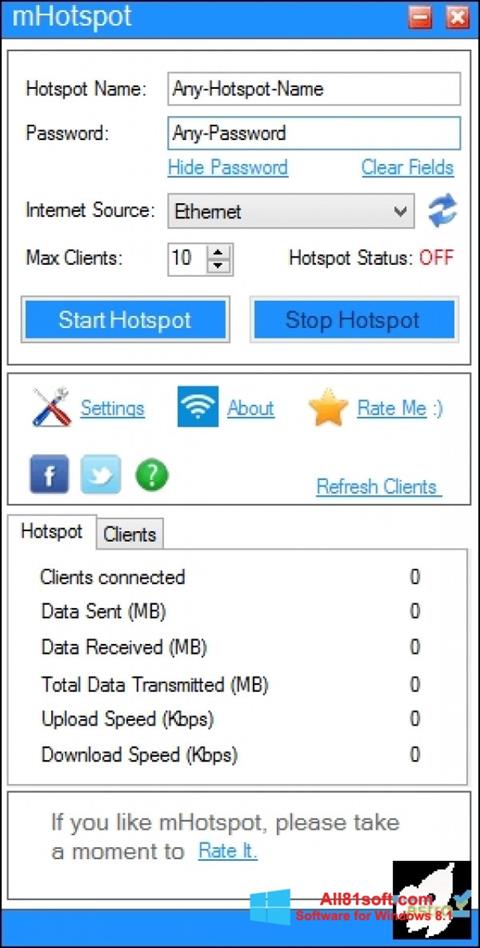 Screenshot mHotspot for Windows 8.1