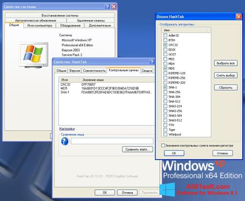 Screenshot HashTab for Windows 8.1